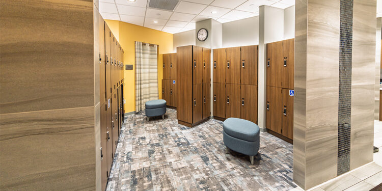 Renovated locker rooms